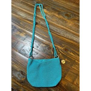 The Sak Turquoise Blue Crochet Crossbody Bag Small Boho Mermaidcore Purse